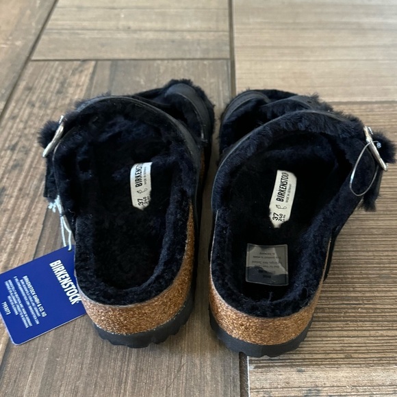 Birkenstock Mayari Shearling Natural Leather Oiled sandals size 6 - Picture 6 of 12